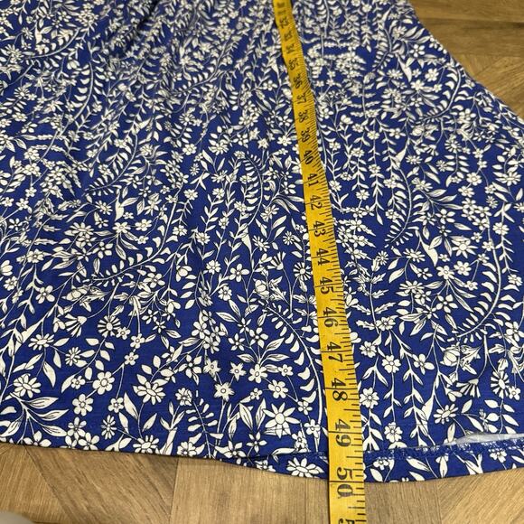 Boden Trim Detail Midi Dress Jersey Blue Floral Women’s Size 10 Regular - Picture 11 of 13